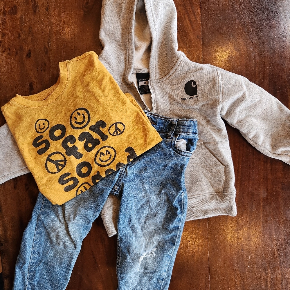 Carhartt Hoodie & T-shirt and Jeans set
